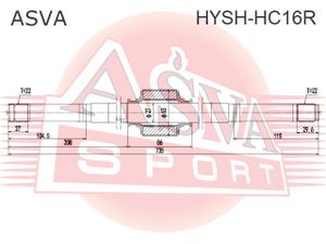 ПОЛУОСЬ ПРАВАЯ SOLARIS 2017 1,6 hyshhc16r Asva