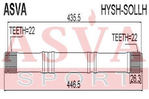 Вал при�вода для Kia RIO 2011-2017 HYSHSOLLH Asva