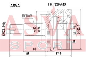 Шарнирный комплект lrd3fa48 Asva