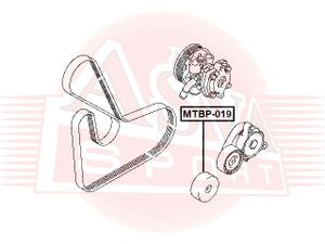 Ролик дополнительный руч. ремня для Jeep Compass (MK49) 2006-2016 mtbp019 Asva