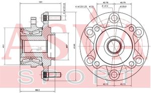 Ступица колеса mtwhv97f Asva