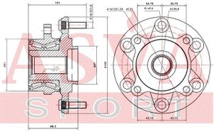 Ступица колеса mtwhv97f Asva