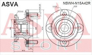 Ступица колеса NSWHN15A42R Asva