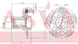 Ступица колеса nswhs50r Asva