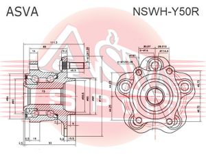 Ступица колеса NSWHY50R Asva