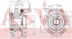 Ступица колеса NSWHZ51MRL Asva