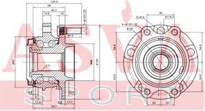 Ступица колеса NSWHZ51MRL Asva