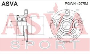 Ступица колеса PGWH407RM Asva