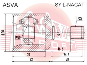 ШРУС врутренний передний SYILNACAT Asva