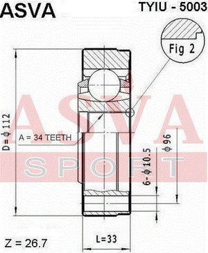 Шарнирный комплект TYIU5003 Asva