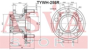 Ступица колеса TYWH255R Asva