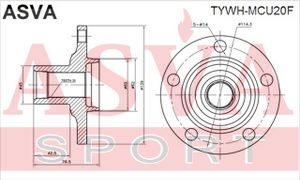 Ступица колеса TYWHMCU20F Asva