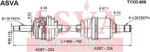Вал TYXD909 Asva