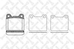 Колодки тормозные задние дисковые к-кт для Volvo C70 1997-2002 268 010-SX Stellox
