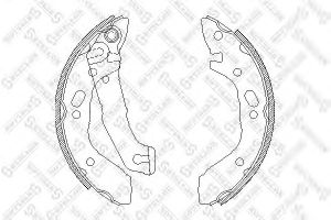 Колодки барабанные к-кт для Hyundai Pony/Excel 1990-1995 412 100-SX Stellox