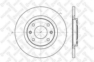 Диск тормозной передний не вентилируемый для Alfa Romeo Alfetta 1974-1986 6020-1925-SX Stellox