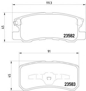 Колодки тормозные задние дисковые к-кт для Citroen C4 Aircross 2012-2017 MDB2080 Mintex