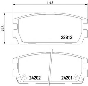 Колодки тормозные задние дисковые к-кт для Hyundai Terracan 2001-2007 MDB2665 Mintex
