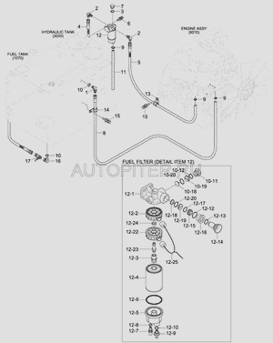 Фильтр топливный RF-1044 1/20, шт (Аналог) Запчасть 11NA71041 RF1044 11NA71041 Hyundai-Kia