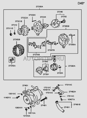 Насос ГУР 3739242540 Hyundai-Kia