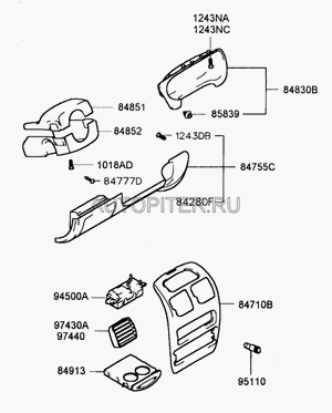 Часы панели приборов Hyunday Accent электронные 9452025000 Hyundai-Kia