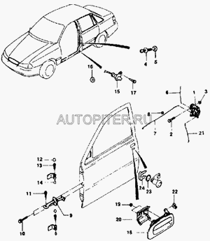 Выключатель дверной NEXIA AVEO LANOS SPARK LACETTI
 96175902 Daewoo