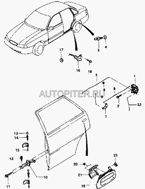 Выключатель дверной NEXIA AVEO LANOS SPARK LACETTI
 96175902 Daewoo