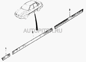 МОЛДИНГ КРЫЛА ПЕРЕДНЕГО ПРАВОГО (SOHC) 96192577 Daewoo