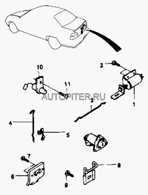 Замок крышки багажника для автомобилей Daewoo Nexia, Espero 96207854 Daewoo
