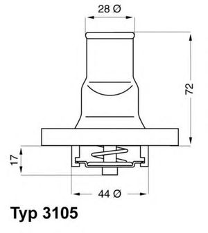 Термостат, охлаждающая жидкость 3105.87D Wahler