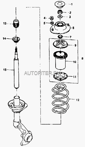 Чашка пружины верхняя в сборе 96133096 General Motors