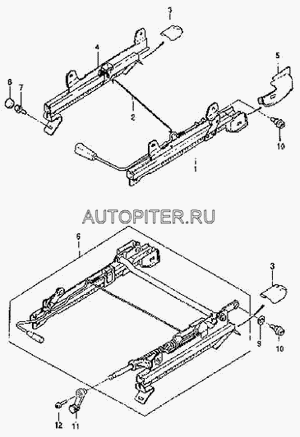 Молдинг салазок сиденья левый 96165004 General Motors