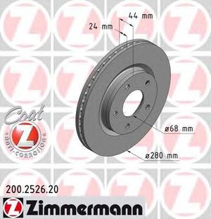Тормозной диск 200.2526.20 Zimmermann