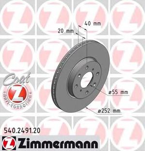 Тормозной диск 540.2491.20 Zimmermann