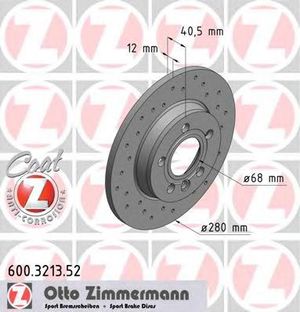 Тормозной диск 600.3213.52 Zimmermann