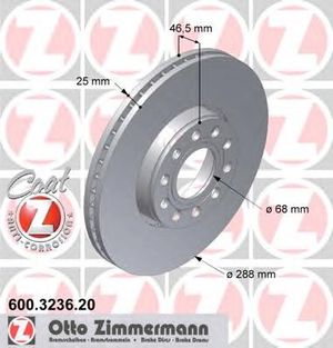 Тормозной диск 600.3236.20 Zimmermann