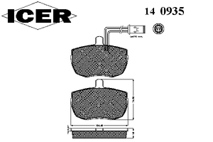 Комплект тормозных колодок, дисковый тормоз
