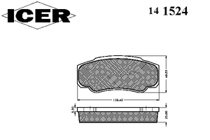 Колодки тормозные задние дисковые к-кт для Citroen Jumper 244 2002-2006