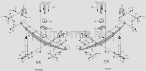 Амортизатор подвески FAW-3252 FAW-3312 передний 2905010369 Faw