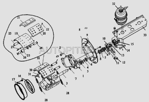 Ремкомплект заднего тормозного кулака d-40 AOE R16T230W 3502135a0e Faw