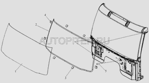 Стекло лобовое J6 5206011a01 Faw