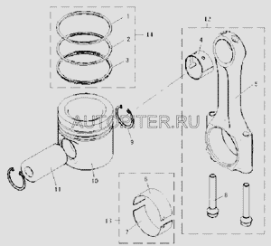 Вкладыши шатунные L6100000-PJLW 1004026/28 36D l6100000pjlw Faw