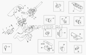Замок зажигания Фотон-1049С (12V) 1b18037300015 Foton