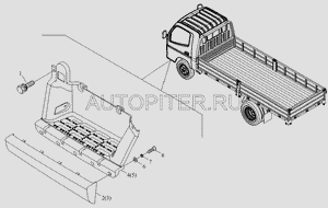 накладка подножки фотон-1069 левая 1b20084500006 Foton