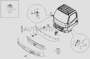 Фиксатор клипсы Универсальный                      1b24957200005 Foton