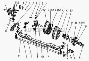 Тяга рулевая продольная в сборе 1039 1049 3002000HF324FT Foton