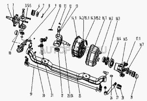 Тяга рулевая продольная в сборе 1039 1049 3002000HF324FT Foton