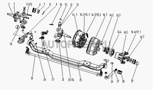 Тяга рулевая продольная в сборе 1039 1049 3002000HF324FT Foton