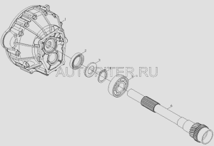 Шариковый подшипник первичный вал n170112001a Foton