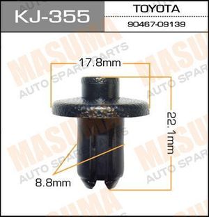 Клипса крепежная Masuma KJ-355 в уп. 50 шт. KJ355 Masuma
